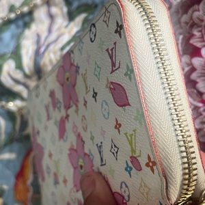 Louis Vuitton Murakami Zippy Wallet in Chain